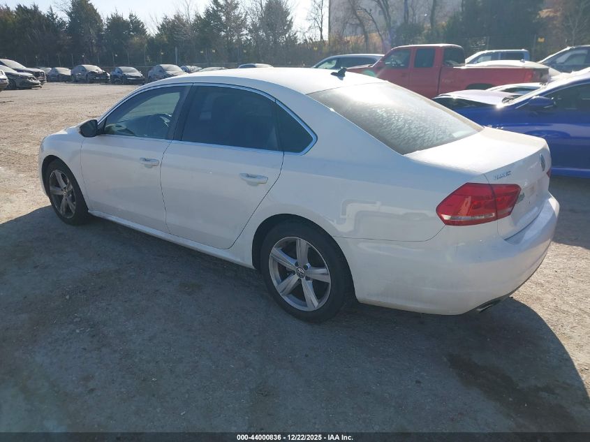 2012 Volkswagen Passat 2.5L Se VIN: 1VWBP7A31CC095089 Lot: 44000836