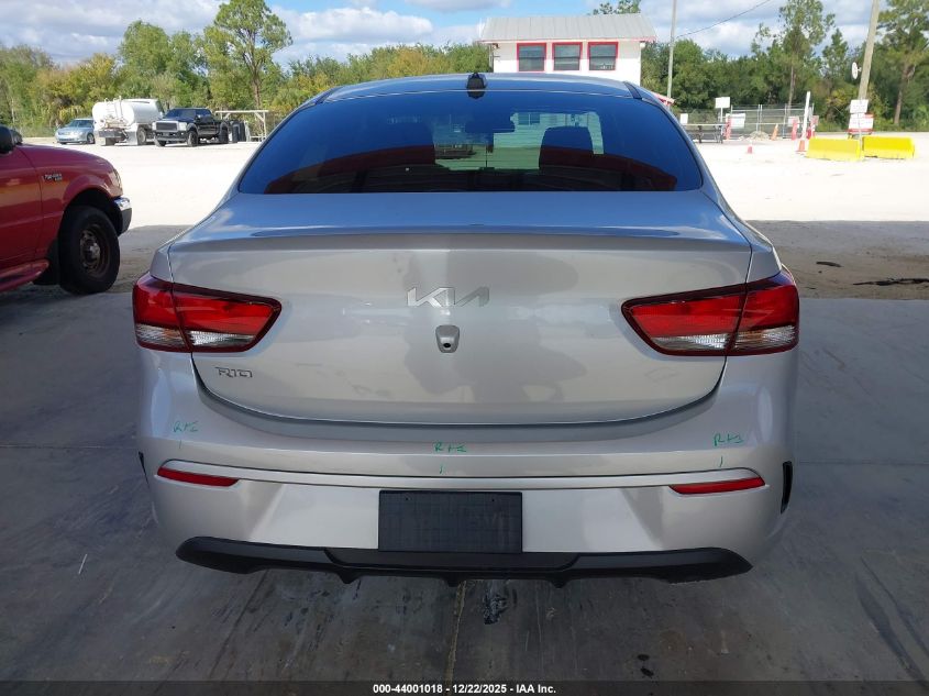 2022 Kia Rio S VIN: 3KPA24AD1NE455011 Lot: 44001018