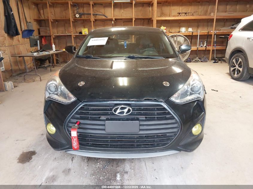 2013 Hyundai Veloster Turbo W/Blue VIN: KMHTC6AEXDU098336 Lot: 44001056