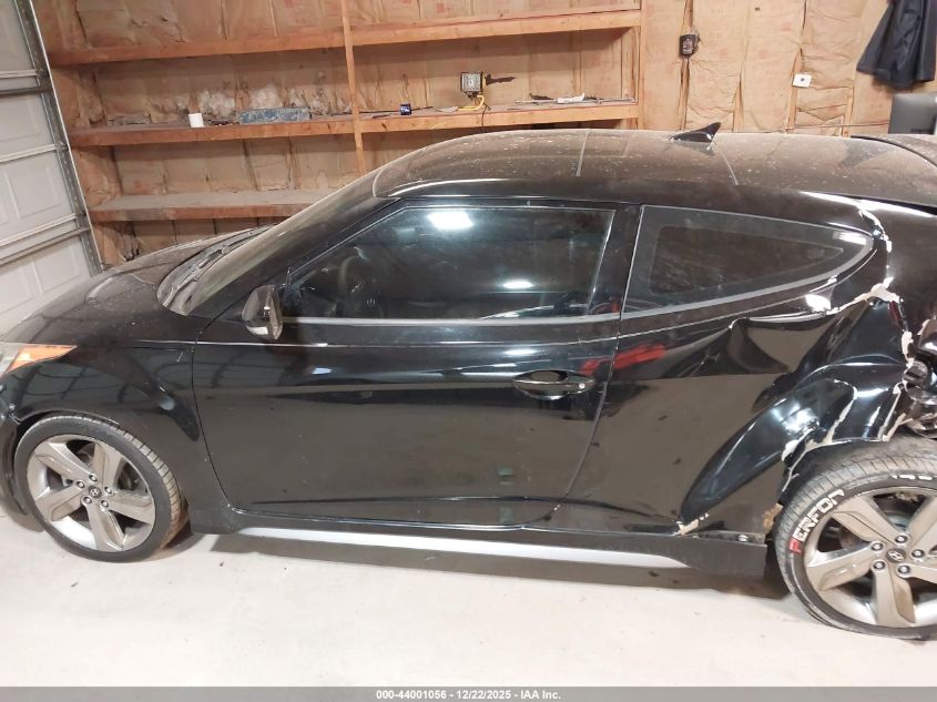 2013 Hyundai Veloster Turbo W/Blue VIN: KMHTC6AEXDU098336 Lot: 44001056