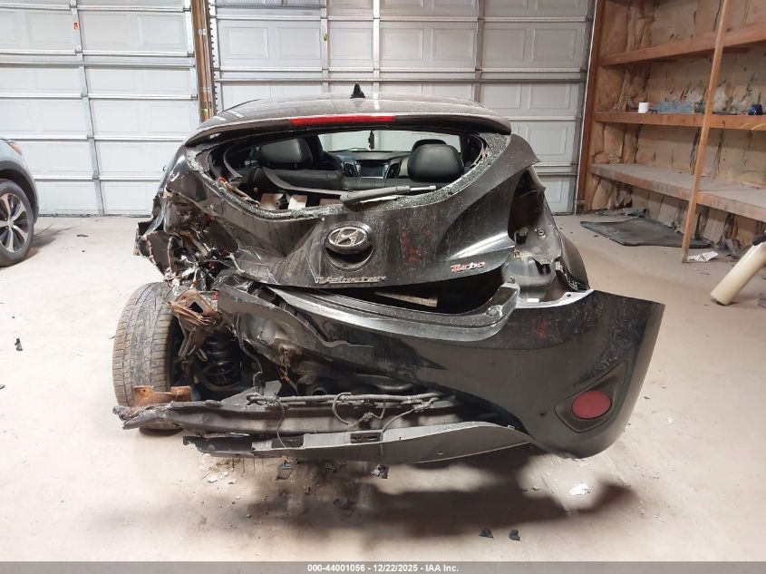 2013 Hyundai Veloster Turbo W/Blue VIN: KMHTC6AEXDU098336 Lot: 44001056