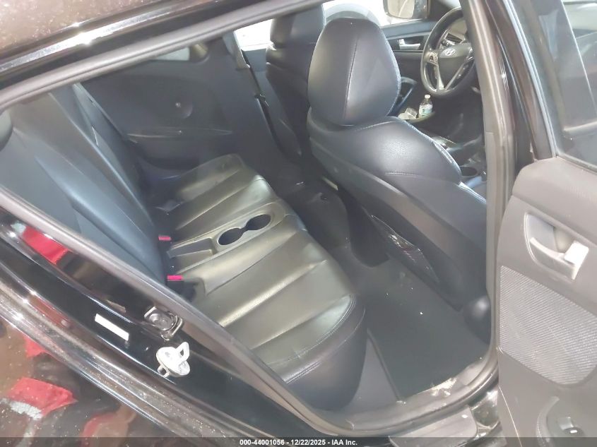 2013 Hyundai Veloster Turbo W/Blue VIN: KMHTC6AEXDU098336 Lot: 44001056