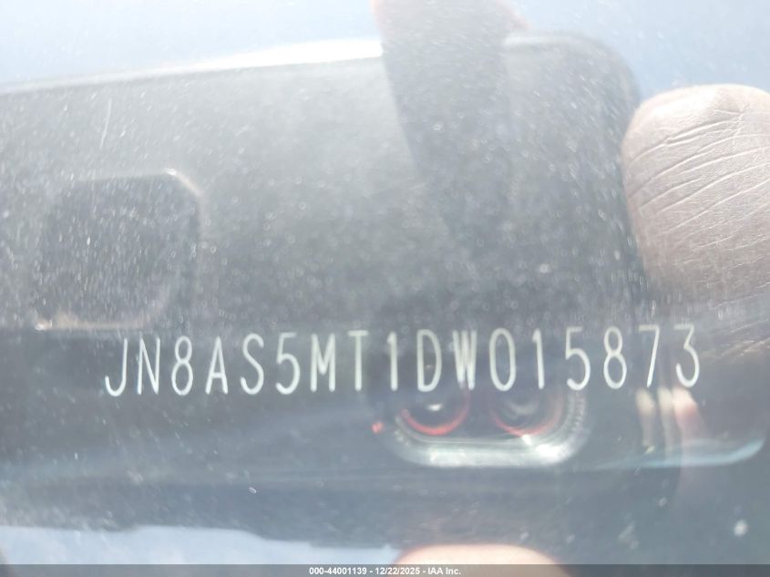 2013 Nissan Rogue Sv VIN: JN8AS5MT1DW015873 Lot: 44001139