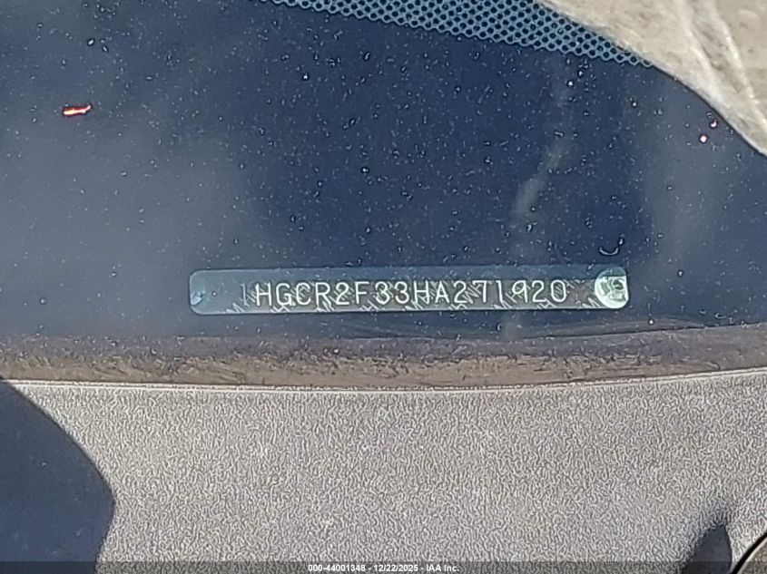 2017 Honda Accord Lx VIN: 1HGCR2F33HA271920 Lot: 44001348