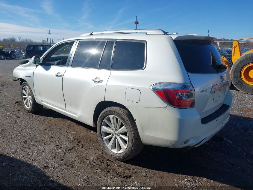 2009 Toyota Highlander Hybrid Limited VIN: JTEEW44A392036065 Lot: 44001391