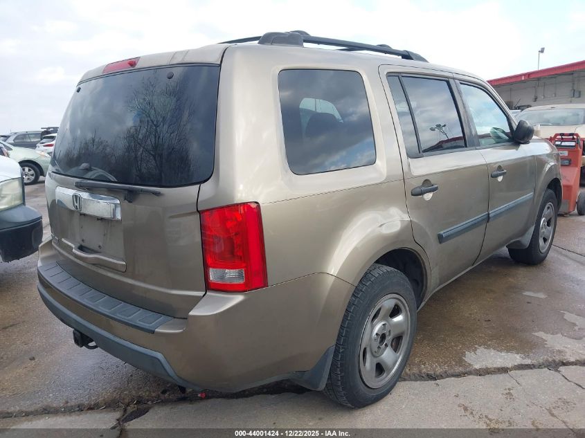 2009 Honda Pilot Lx VIN: 5FNYF38229B019169 Lot: 44001424