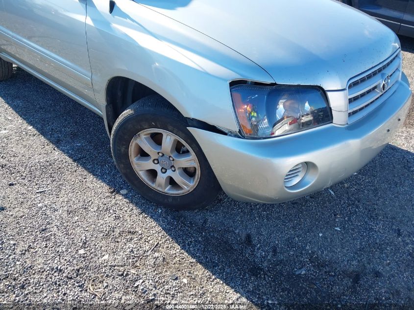 2003 Toyota Highlander V6 VIN: JTEGF21A830121021 Lot: 44001460