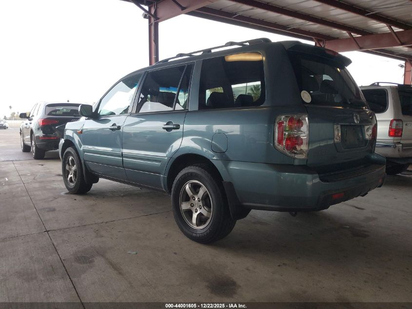 2007 Honda Pilot Ex-L VIN: 5FNYF285X7B020426 Lot: 44001605