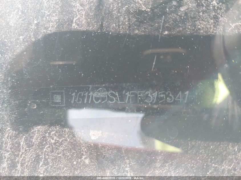 2015 Chevrolet Malibu 1Lt VIN: 1G11C5SL1FF315341 Lot: 44001919