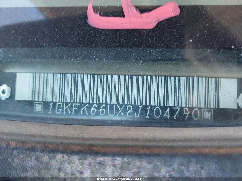 2002 GMC Yukon Xl 1500 Denali VIN: 1GKFK66UX2J104790 Lot: 44002252