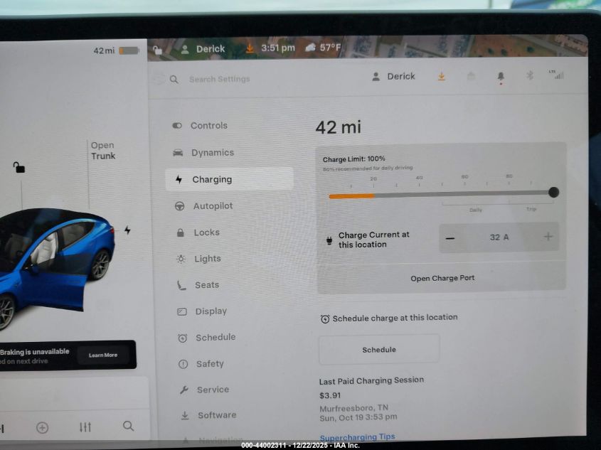 2021 Tesla Model 3 Standard Range Plus Rear-Wheel Drive VIN: 5YJ3E1EA7MF870258 Lot: 44002311