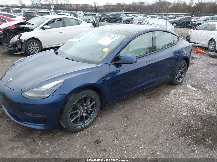2021 Tesla Model 3 Standard Range Plus Rear-Wheel Drive VIN: 5YJ3E1EA7MF870258 Lot: 44002311