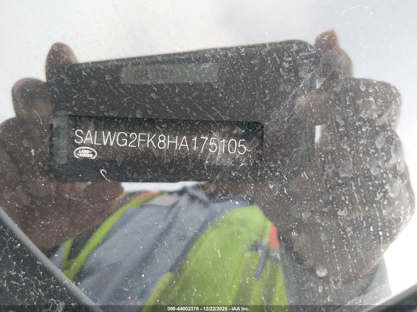 2017 Land Rover Range Rover Sport 3.0L V6 Turbocharged Diesel Se Td6 VIN: SALWG2FK8HA175105 Lot: 44002376