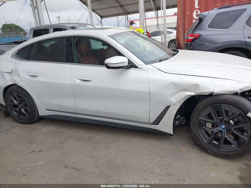2024 BMW I4 Gran Coupe Edrive35 VIN: WBY43AW09RFS39707 Lot: 44002714