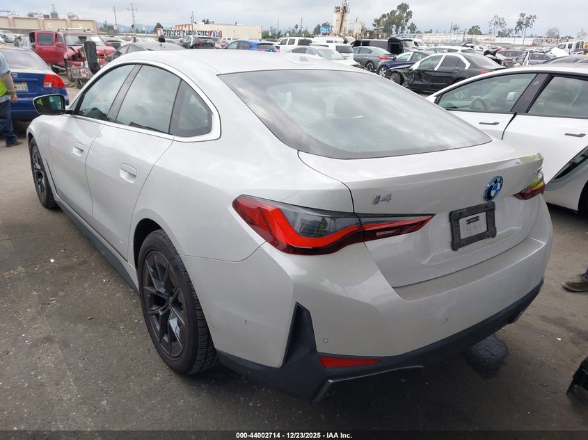 Vin: wby43aw09rfs39707, lot: 44498456, bmw i4 gran coupe edrive35 20243