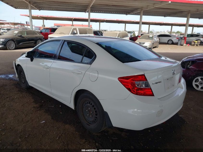 2012 Honda Civic Lx VIN: 2HGFB2F5XCH315828 Lot: 44002724
