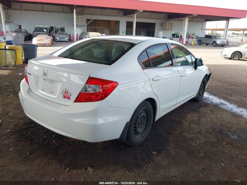2012 Honda Civic Lx VIN: 2HGFB2F5XCH315828 Lot: 44002724