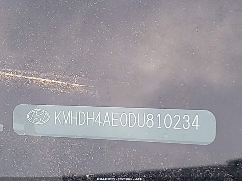2013 Hyundai Elantra Gls VIN: KMHDH4AE0DU810234 Lot: 44002827