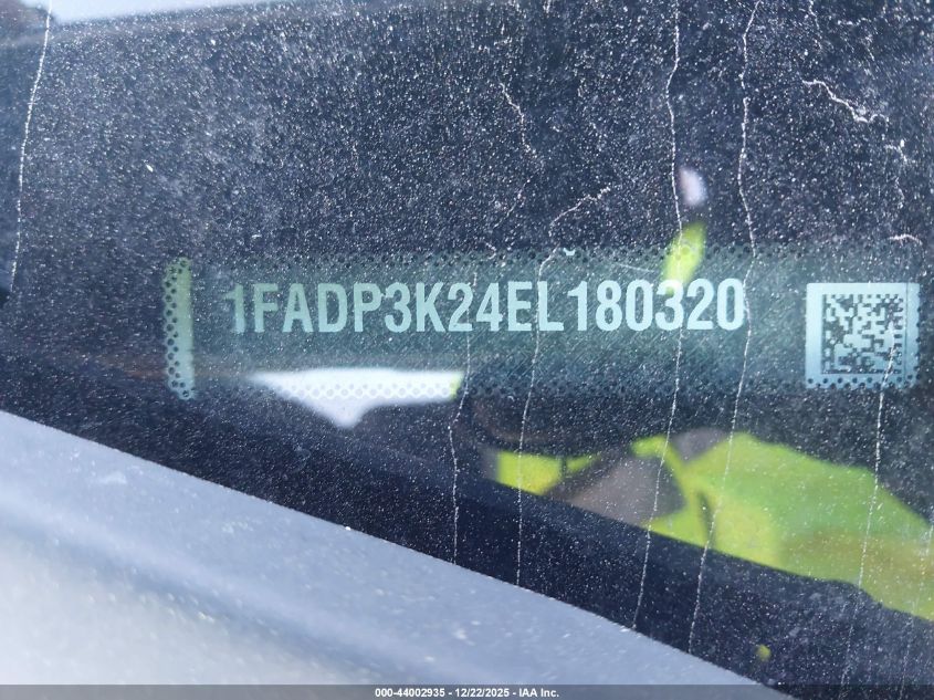 2014 Ford Focus Se VIN: 1FADP3K24EL180320 Lot: 44002935