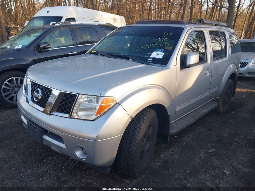 2005 Nissan Pathfinder Le VIN: 5N1AR18W65C760332 Lot: 44003052
