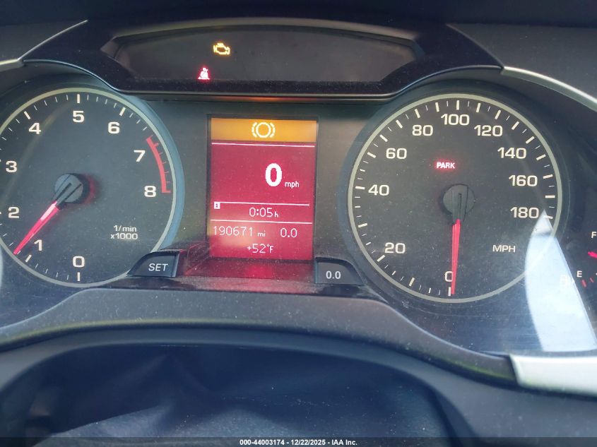 2012 Audi A4 2.0T VIN: WAUDFCFL5CN019750 Lot: 44003174