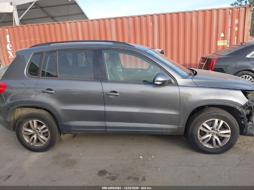 2016 Volkswagen Tiguan S VIN: WVGAV7AX1GW612804 Lot: 44003262