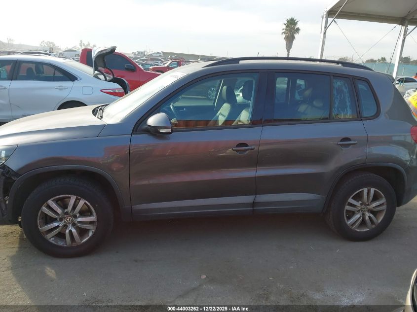 2016 Volkswagen Tiguan S VIN: WVGAV7AX1GW612804 Lot: 44003262