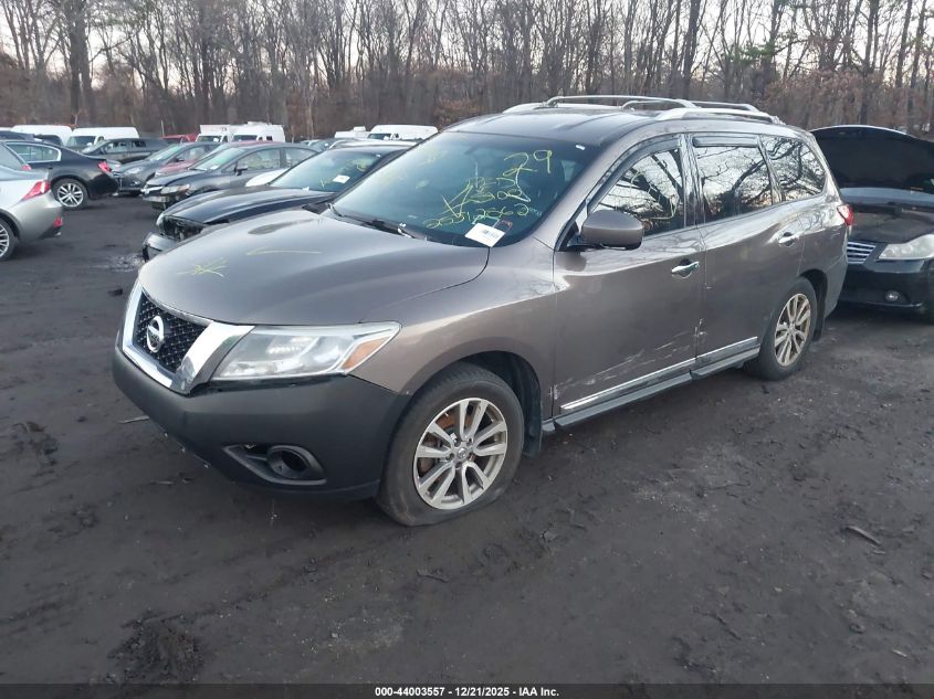 2016 Nissan Pathfinder Sl VIN: 5N1AR2MN5GC613750 Lot: 44003557