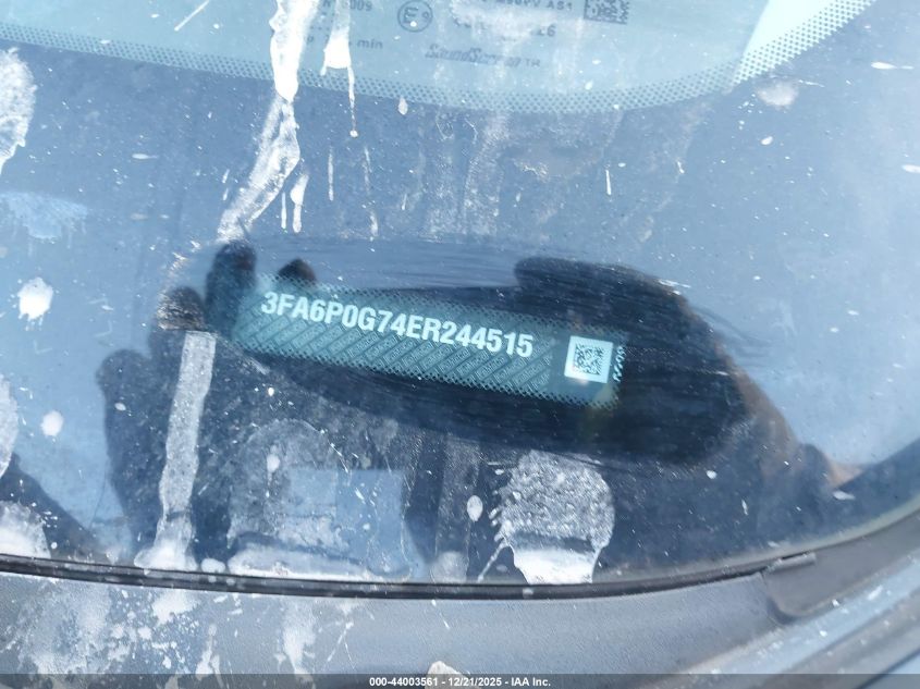 2014 Ford Fusion S VIN: 3FA6P0G74ER244515 Lot: 44003561