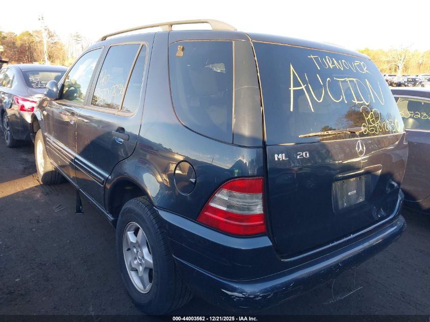 2000 Mercedes-Benz Ml 320 VIN: 4JGAB54E5YA187206 Lot: 44003562