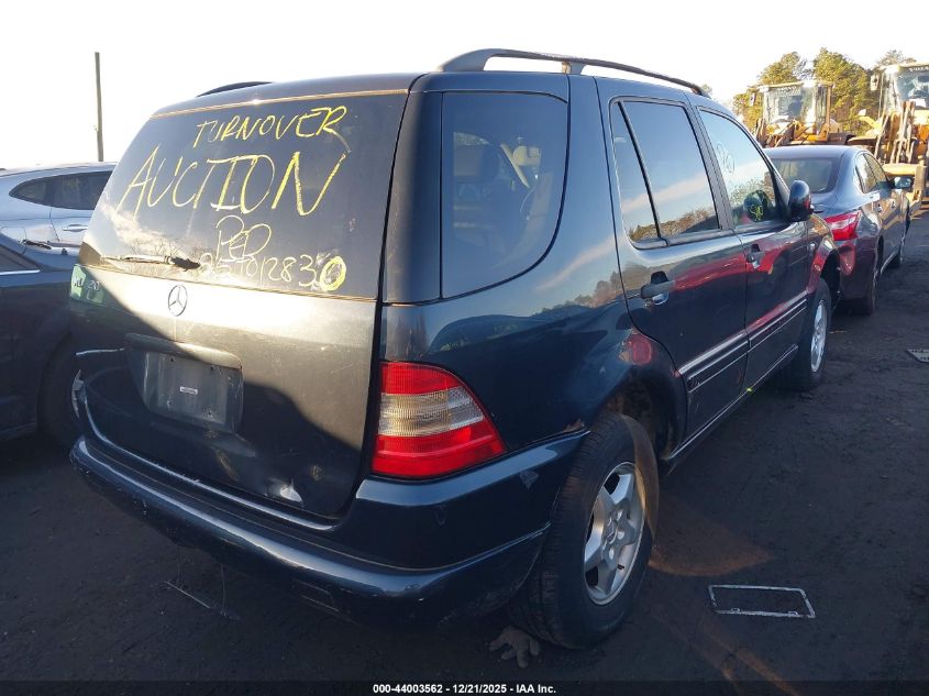 2000 Mercedes-Benz Ml 320 VIN: 4JGAB54E5YA187206 Lot: 44003562