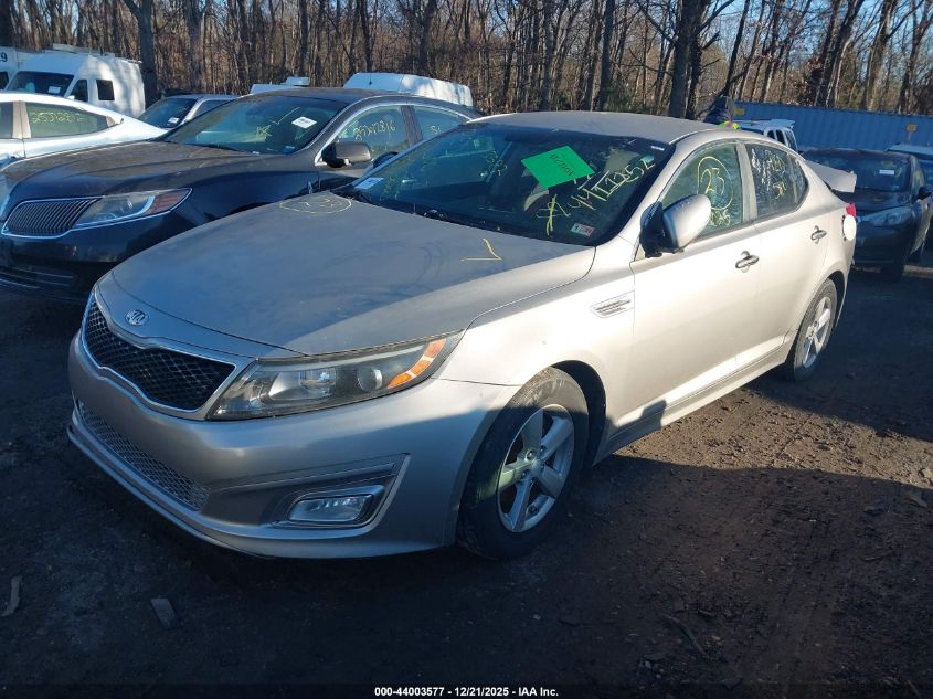 2014 Kia Optima Lx VIN: 5XXGM4A7XEG296463 Lot: 44003577