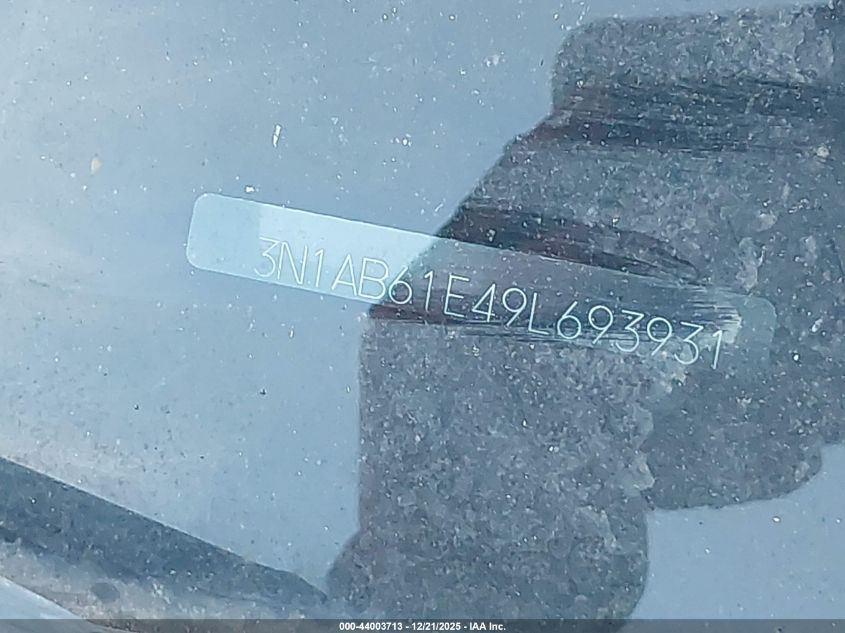 2009 Nissan Sentra 2.0 VIN: 3N1AB61E49L693931 Lot: 44003713