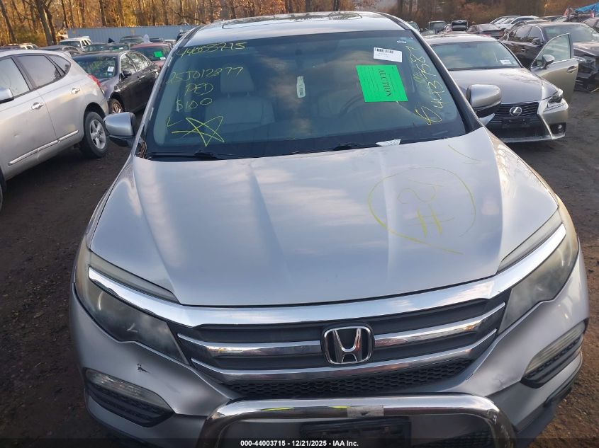 2016 Honda Pilot Ex-L VIN: 5FNYF6H84GB013800 Lot: 44003715