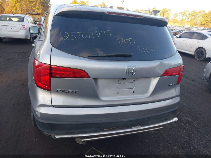 2016 Honda Pilot Ex-L VIN: 5FNYF6H84GB013800 Lot: 44003715