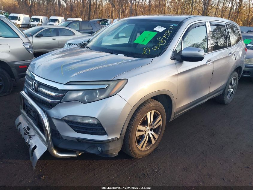 2016 Honda Pilot Ex-L VIN: 5FNYF6H84GB013800 Lot: 44003715