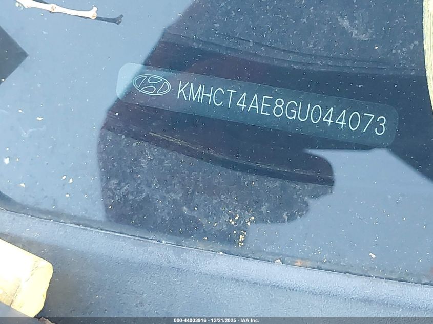 2016 Hyundai Accent Se VIN: KMHCT4AE8GU044073 Lot: 44003916