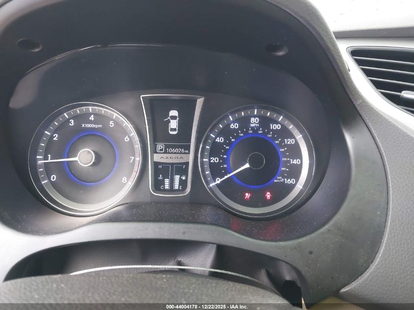 2013 Hyundai Azera VIN: KMHFH4JG7DA251728 Lot: 44004178