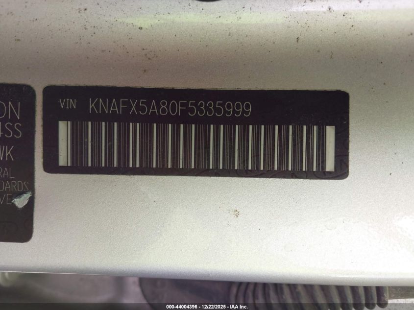 2015 Kia Forte Ex VIN: KNAFX5A80F5335999 Lot: 44004396