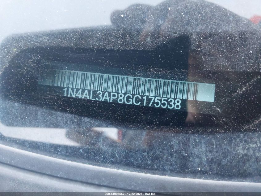 2016 Nissan Altima 2.5 Sr VIN: 1N4AL3AP8GC175538 Lot: 44005552