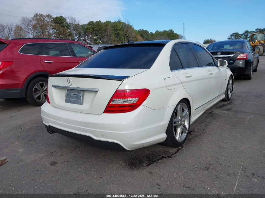 2012 Mercedes-Benz C 250 Sport VIN: WDDGF4HB9CA601955 Lot: 44005565