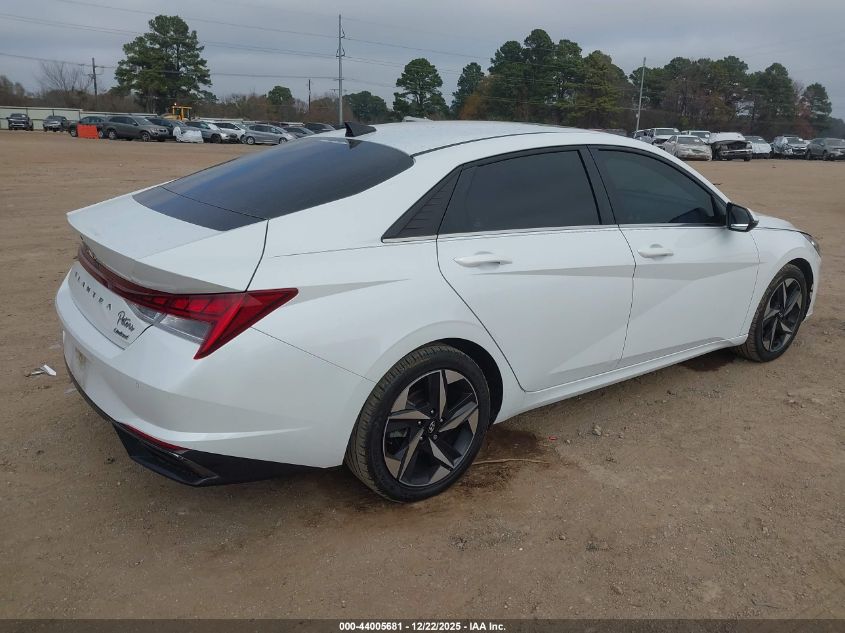 2021 Hyundai Elantra Limited VIN: 5NPLP4AG7MH017284 Lot: 44005681