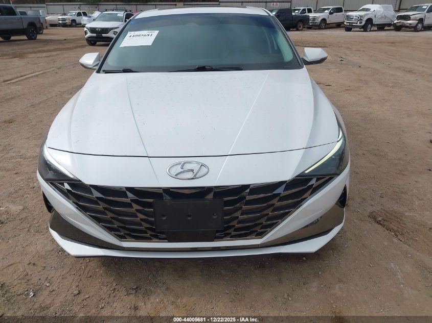 2021 Hyundai Elantra Limited VIN: 5NPLP4AG7MH017284 Lot: 44005681
