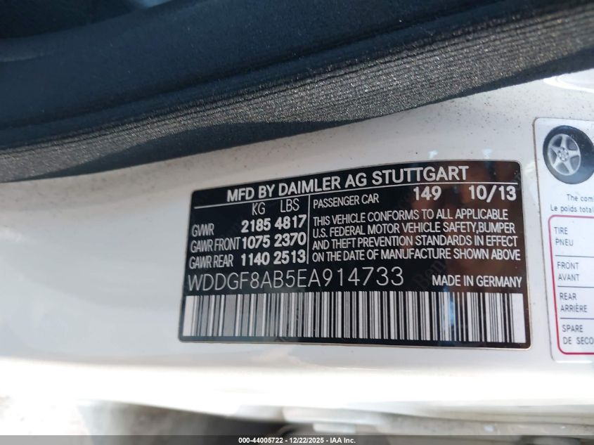 2014 Mercedes-Benz C 300 Sport 4Matic VIN: WDDGF8AB5EA914733 Lot: 44005722