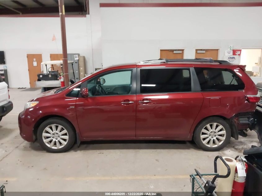 2017 Toyota Sienna Xle 7 Passenger VIN: 5TDDZ3DC4HS161280 Lot: 44006209