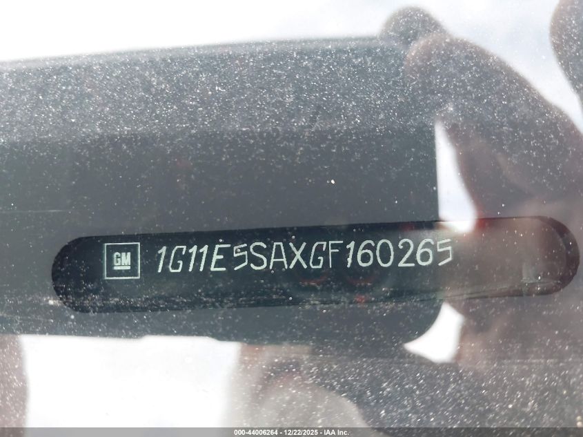 2016 Chevrolet Malibu Limited Ltz VIN: 1G11E5SAXGF160265 Lot: 44006264