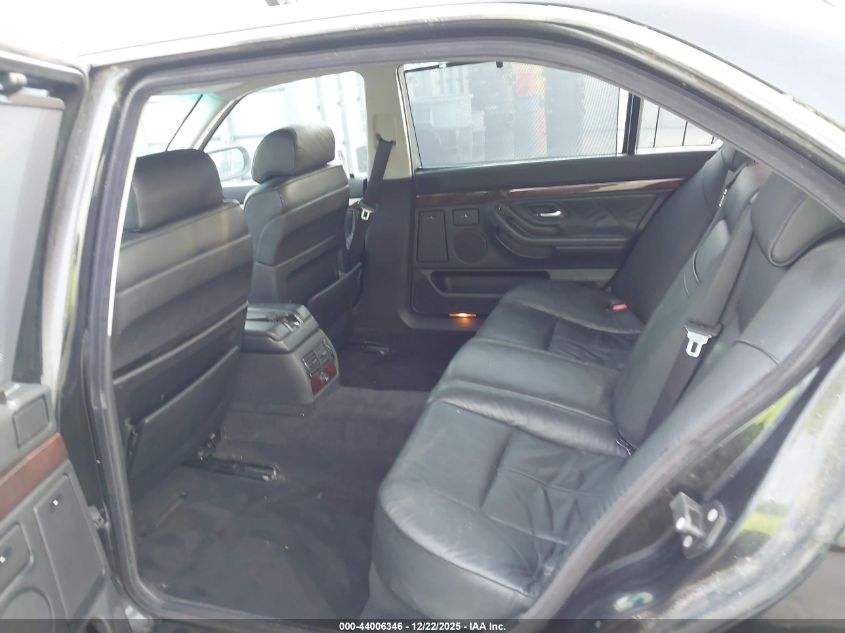 2000 BMW 740Il VIN: WBAGH8348YDP06655 Lot: 44006346