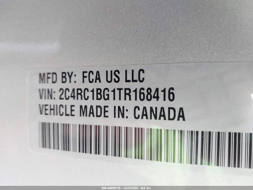 2026 Chrysler Pacifica - 2C4RC1BG1TR168416