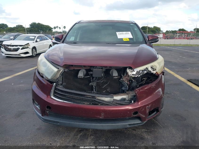 2015 Toyota Highlander Limited Platinum V6 VIN: 5TDYKRFH3FS072542 Lot: 44007085