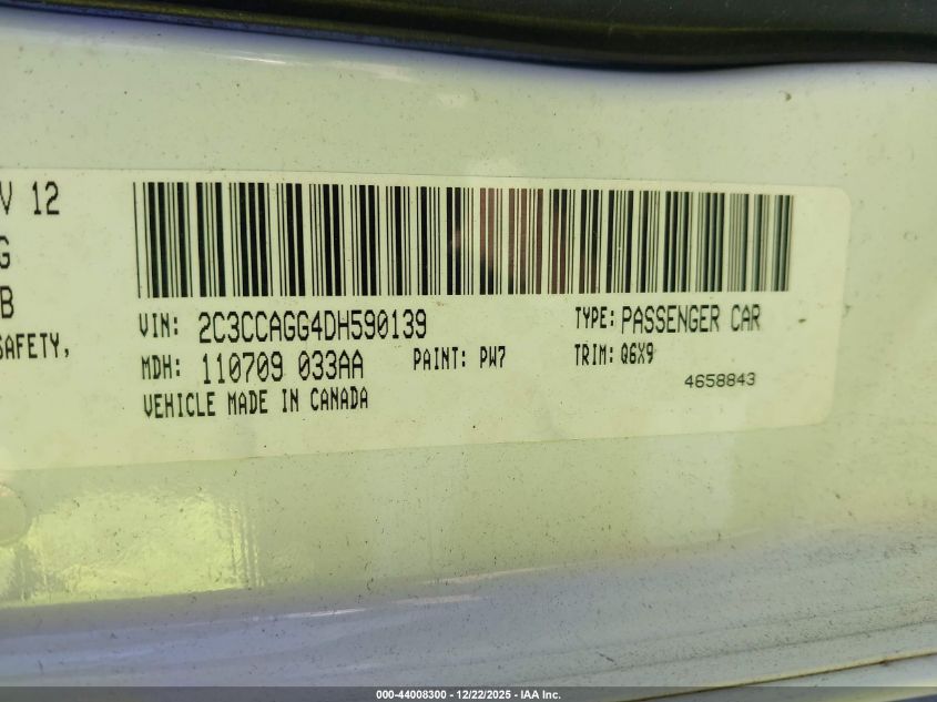 2013 Chrysler 300 300S Glacier VIN: 2C3CCAGG4DH590139 Lot: 44008300